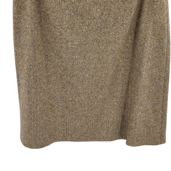 Tahari Skirt 100% Wool Tweed Aline Academia Grunge Golden Multicolor Fleck 12P - Picture 10 of 13
